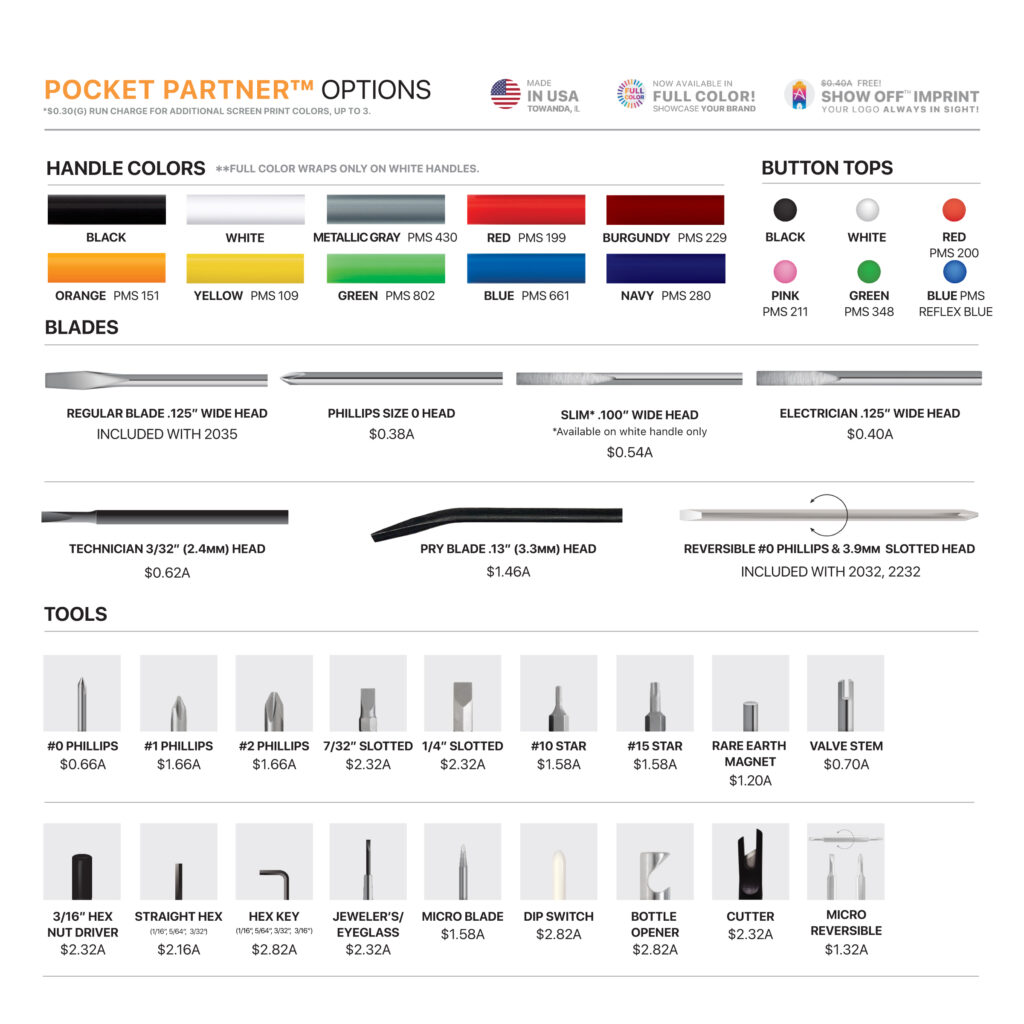 2035 Top and Blade Options